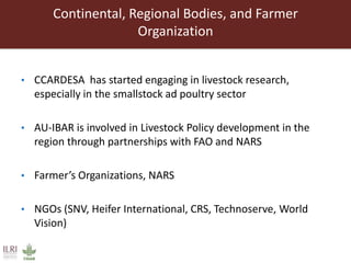 The livestock landscape and ILRI in Southern Africa