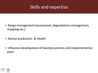 The livestock landscape and ILRI in Southern Africa