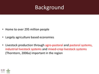 The livestock landscape and ILRI in Southern Africa