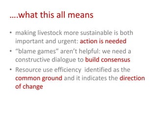 People, the planet and sustainable livestock
