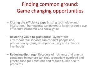 People, the planet and sustainable livestock