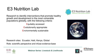 Leveraging Livestock to Combat Malnutrition: Perspectives from East Africa