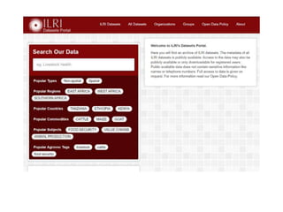 Using controlled vocabularies to help organize ILRI’s information products
