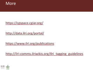Using controlled vocabularies to help organize ILRI’s information products