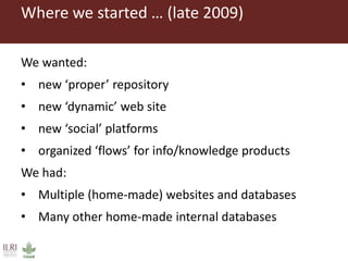 Using controlled vocabularies to help organize ILRI’s information products