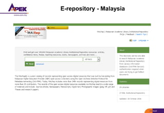 E-repository - Malaysia
 