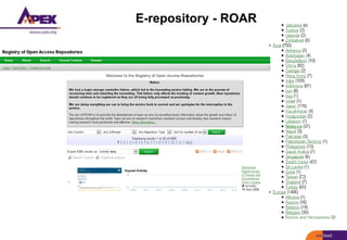 E-repository - ROAR
 