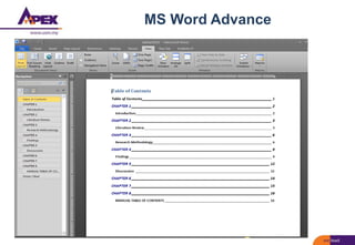 MS Word Advance
 