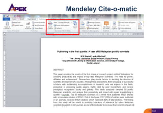 Mendeley Cite-o-matic
 