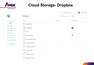 Cloud Storage- Dropbox
 