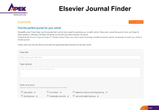 Elsevier Journal Finder
 