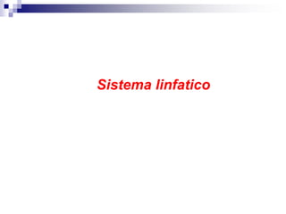 Sistema linfatico
 
