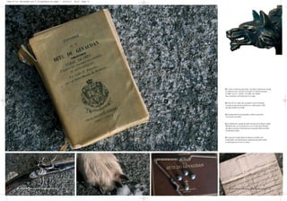 ❚ Ci-contre, la bible des passionnés : une édition originale de l’ouvrage 
de l’abbé Pourcher, le premier livre publié sur l’histoire de la bête 
en 1889. Tous les « mordus » de la bête, pour débuter 
leurs recherches, commencent par lire ce texte. 
❚ Un fusil du XVIIIe siècle, avec sa platine à silex à la française. 
C’est avec ce type de fusil à poudre noir, utilisé jusqu’en 1835, 
que Jean Chastel a tué la bête. 
❚ Une patte arrière de loup empaillée, collection particulière 
d’un des férus de la bête. 
❚ Une réédition de l’ouvrage de l’abbé Pourcher par les éditions Laffitte 
(Marseille) avec, sur la couverture en cuir, un moule pour fabriquer 
des balles en plomb et chevrotines ainsi que quatre balles en plomb, 
de fabrication récente. 
❚ Un manuscrit original datant de l’époque où la bête a sévi 
en Gévaudan. Les collectionneurs conservent toute pièce relative 
à cette époque de la fin du XVIIIe siècle. 
Gens d’ici 
Gens d'ici Ge?vaudan p14 A 26.qxd:Mise en page 1 22/03/11 10:53 Page 12 
22 - MASSIF CENTRAL MAGAZINE - www.massif-central.fr MASSIF CENTRAL MAGAZINE - www.massif-central.fr - 23 
 