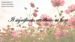 Il significato attribuito ai fiori
Valentina Buticchi
Beatrice Parmigiani
Barbara Petrucciani
1
 