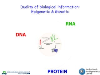 Duality of biological information:Epigenetic & Genetic