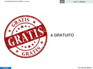 è GRATUITO
Prof. Michele MaffucciCC-BY-SA
cos’è edmodoIl social learning con edmodo - versione 3 8/8
 
