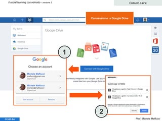 Prof. Michele MaffucciCC-BY-SA
Il social learning con edmodo - versione 3 Comunicare
Connessione a Google Drive
1
2
 