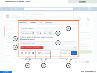 Prof. Michele MaffucciCC-BY-SA
Il social learning con edmodo - versione 3 Compiti
1
2
3
4
5
6 7 8
 