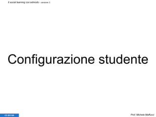 Configurazione studente
Prof. Michele MaffucciCC-BY-SA
Il social learning con edmodo - versione 3
 