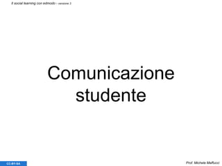 Comunicazione
studente
Prof. Michele MaffucciCC-BY-SA
Il social learning con edmodo - versione 3
 