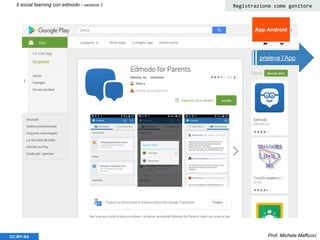 Prof. Michele MaffucciCC-BY-SA
Il social learning con edmodo - versione 3 Registrazione come genitore
App Android
preleva l’App
 