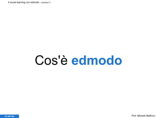 Cos'è edmodo
Prof. Michele MaffucciCC-BY-SA
Il social learning con edmodo - versione 3
 
