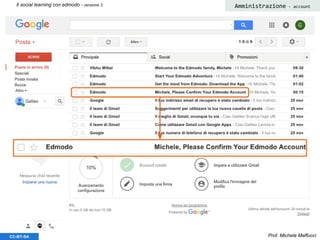 Prof. Michele MaffucciCC-BY-SA
Il social learning con edmodo - versione 3 Amministrazione - account
 