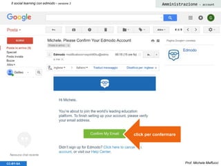 Prof. Michele MaffucciCC-BY-SA
Il social learning con edmodo - versione 3
click per confermare
Amministrazione - account
 