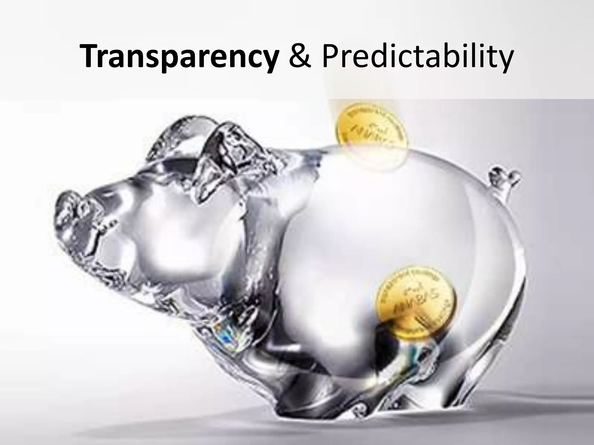 Transparency & Predictability




#APP2 @RHarbridge
 