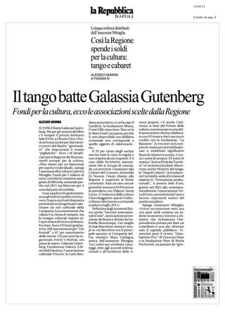 Il tango batte galassia gutenberg