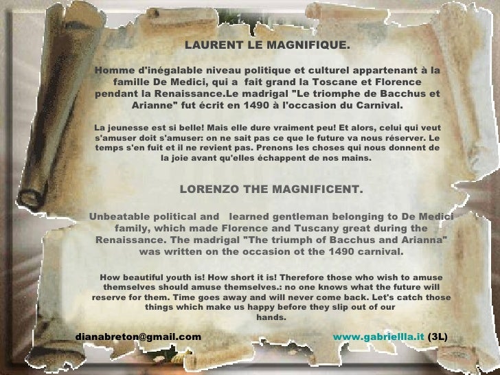 Il Trionfo Di Bacco E Arianna Lorenzo Il Magnifico