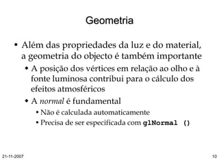 Modelos de Iluminacao