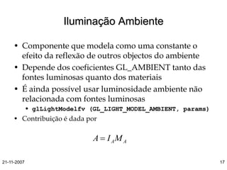 Modelos de Iluminacao