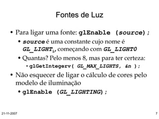 Modelos de Iluminacao