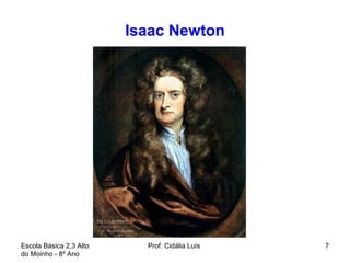Isaac Newton Escola Básica 2,3 Alto do Moinho - 8º Ano  Prof. Cidália Luís  