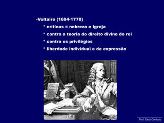 Foi um longo caminho:- Renascimento (sécs. 15 e 16) antropocentrismo      uso da razão- Racionalismo  = “revolução científica” (séc. 17)Prof. Caco Cardozo