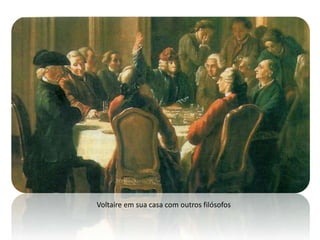 Voltaire em sua casa com outros filósofos
 