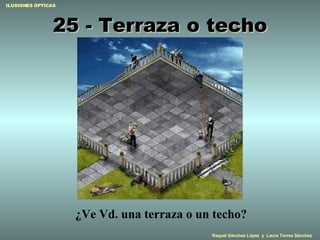 25 - Terraza o techo ¿Ve Vd. una terraza o un techo? 