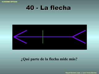 40 - La flecha  ¿Qué parte de la flecha mide más? 