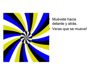 Muévete hacia delante y atrás. Veras que se mueve! 