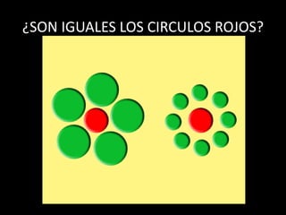 ¿SON IGUALES LOS CIRCULOS ROJOS?
 