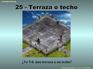 25 - Terraza o techo ¿Ve Vd. una terraza o un techo? 