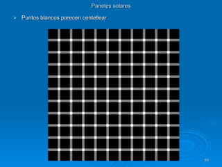 Paneles solares Puntos blancos parecen centellear  