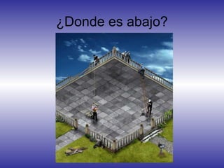 ¿Donde es abajo?
 
