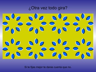 ¿Otra vez todo gira?
Si te fijas mejor te daras cuenta que no.
 