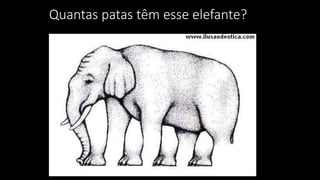 Quantas patas têm esse elefante?
 