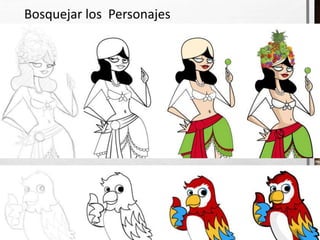Bosquejar los Personajes
 