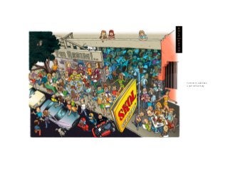 Cartoon to celebrate
a pub anniversary
 