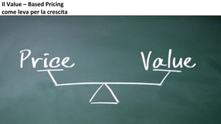 Il Value – Based Pricing
come leva per la crescita
 