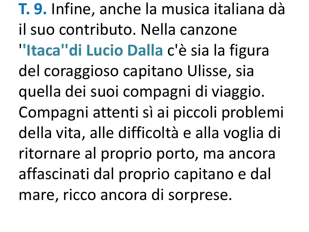 Il Viaggio Come Metafora Della Vita Nella Letteratura Italiana